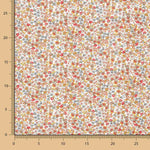 Popeline Viscose Fleur Marron - Ribes y Casals