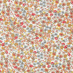 Popeline Viscose Fleur Marron - Ribes y Casals