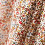 Popeline Viscose Fleur Marron - Ribes y Casals