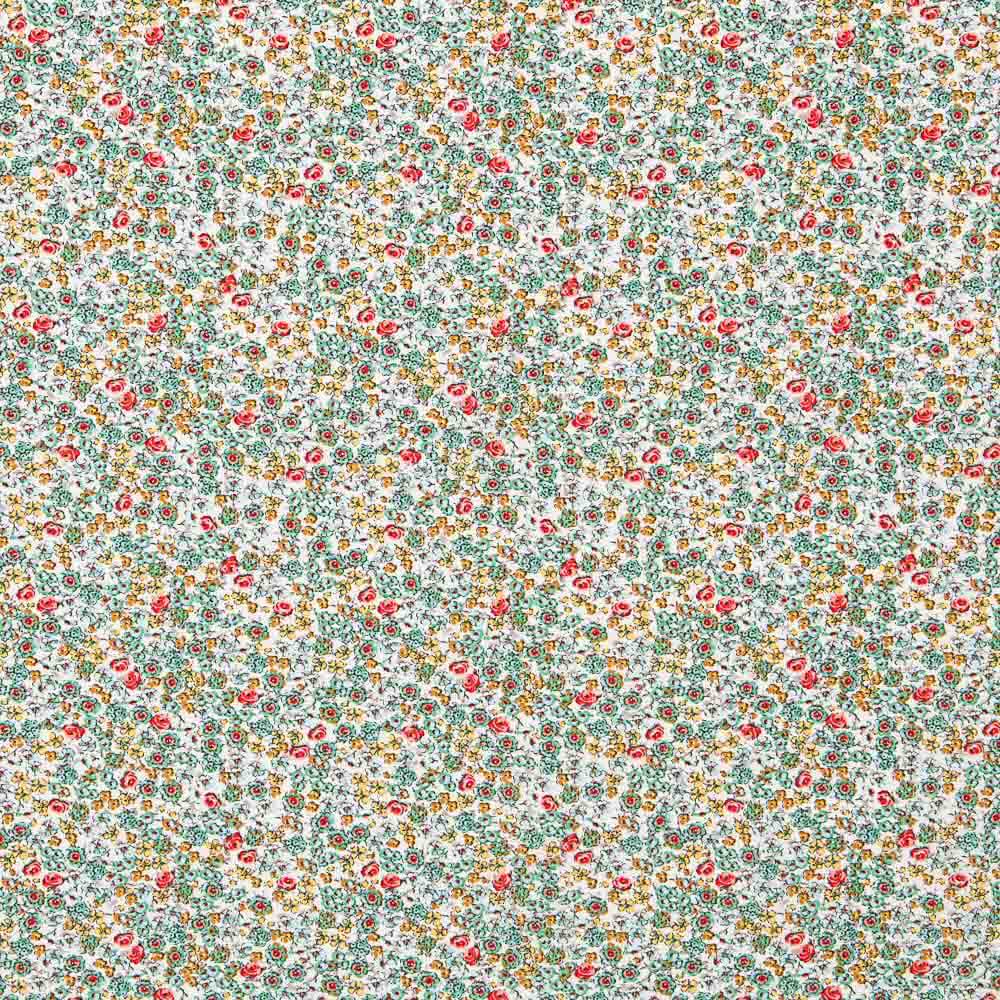 Popeline Viscose Fleur Blanche - Ribes y Casals