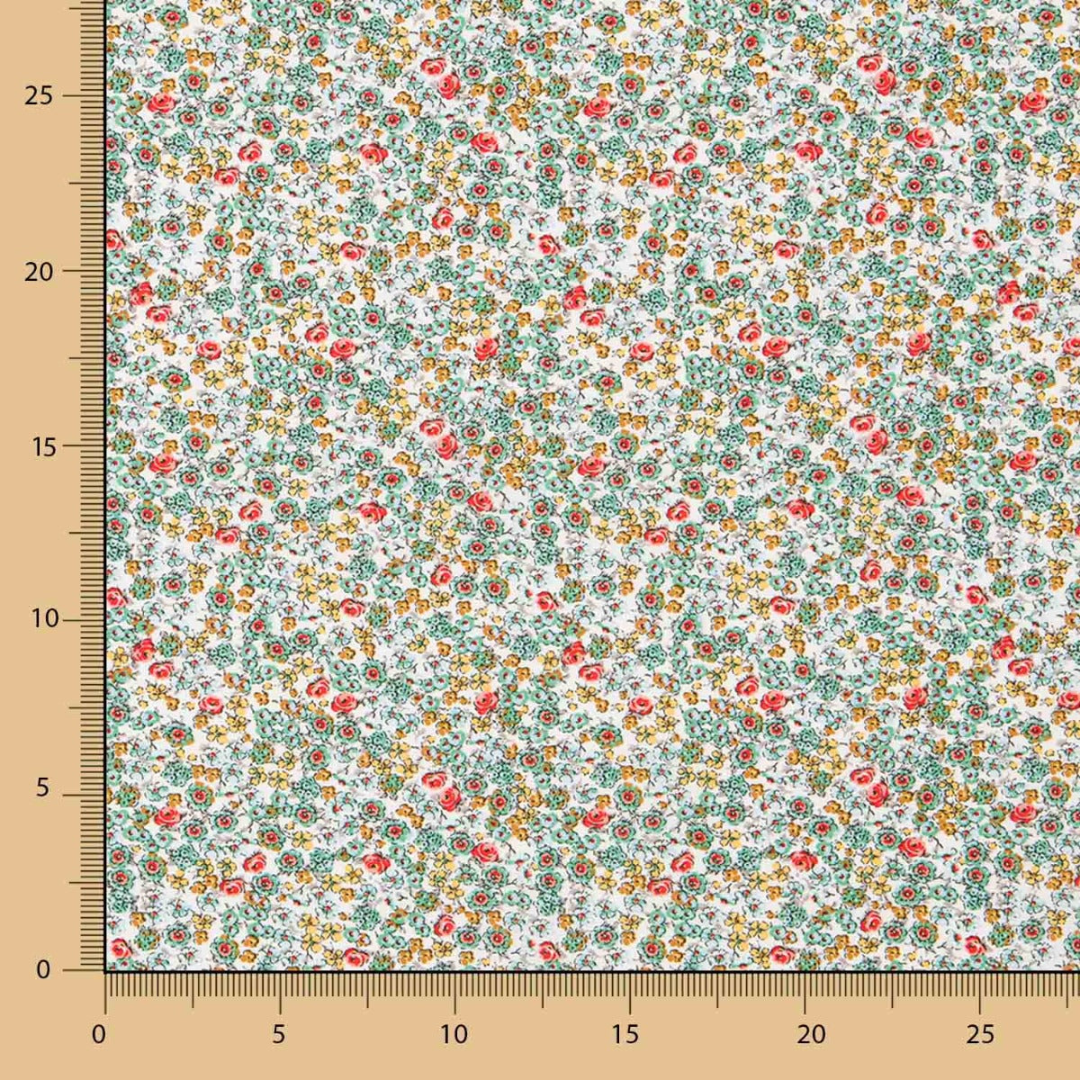 Popeline Viscose Fleur Blanche - Ribes y Casals