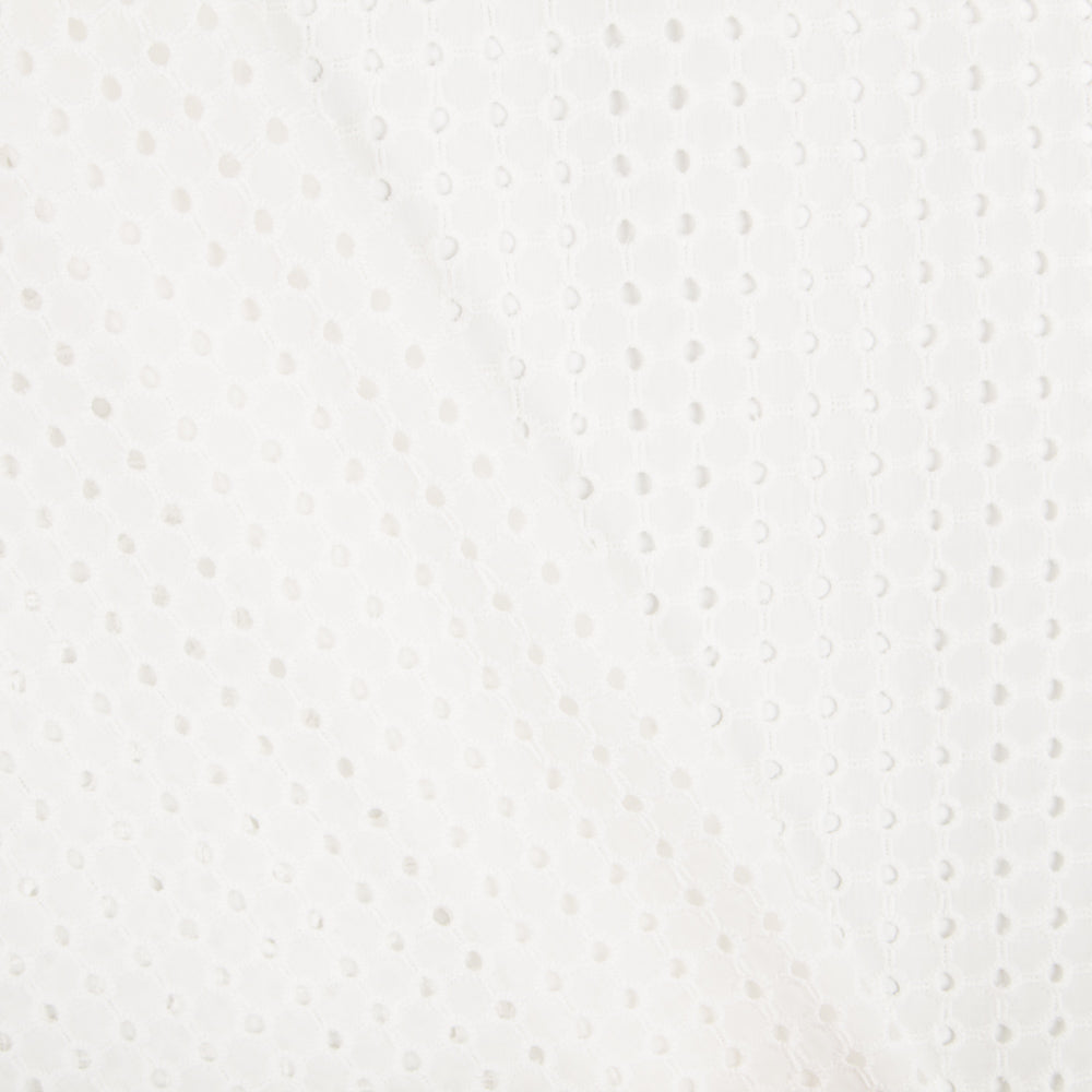 Tissu Broderie Suisse Carreaux Blanc Cassé - Ribes y Casals