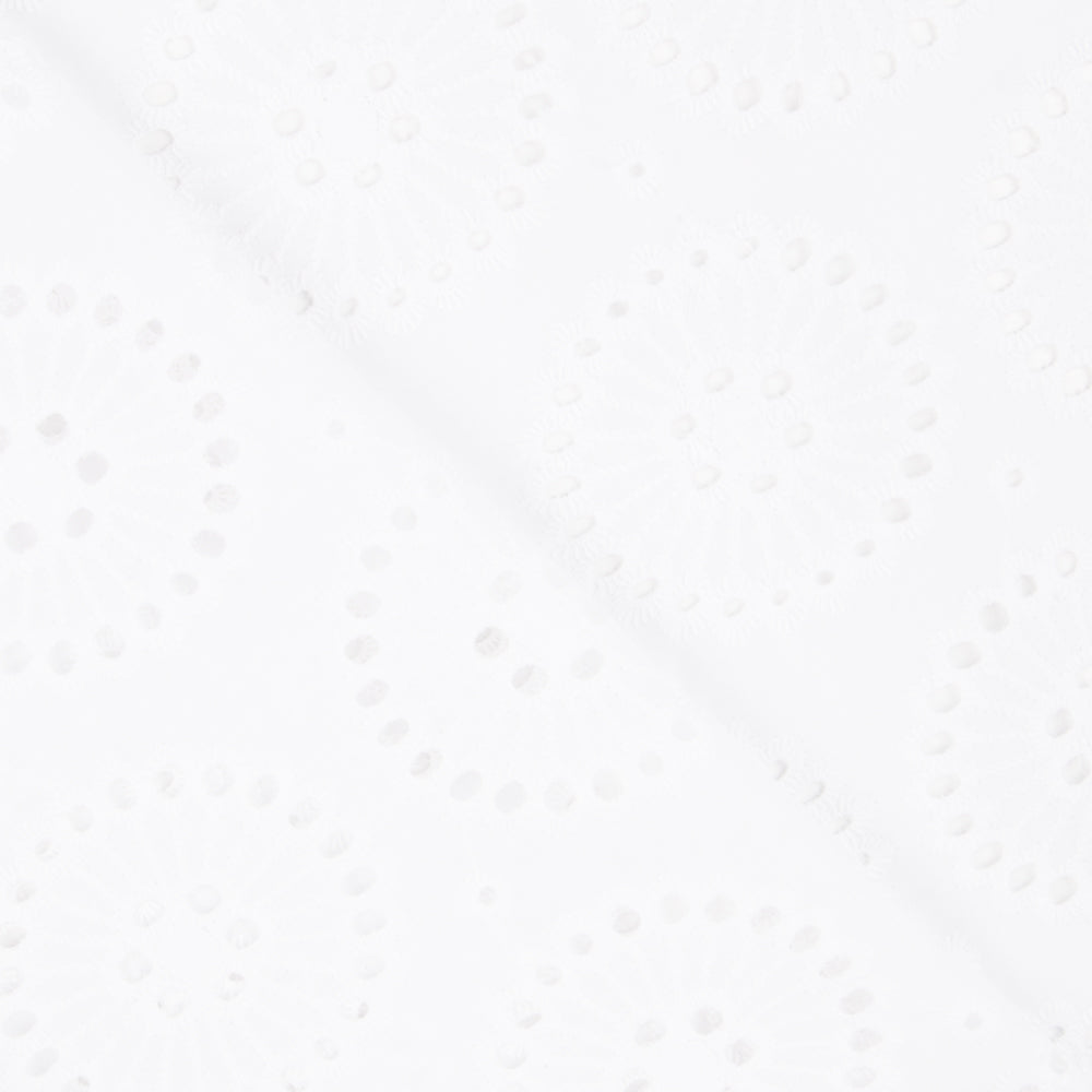 Tissu Broderie Suisse Maxi Fleurs Blanc - Ribes y Casals