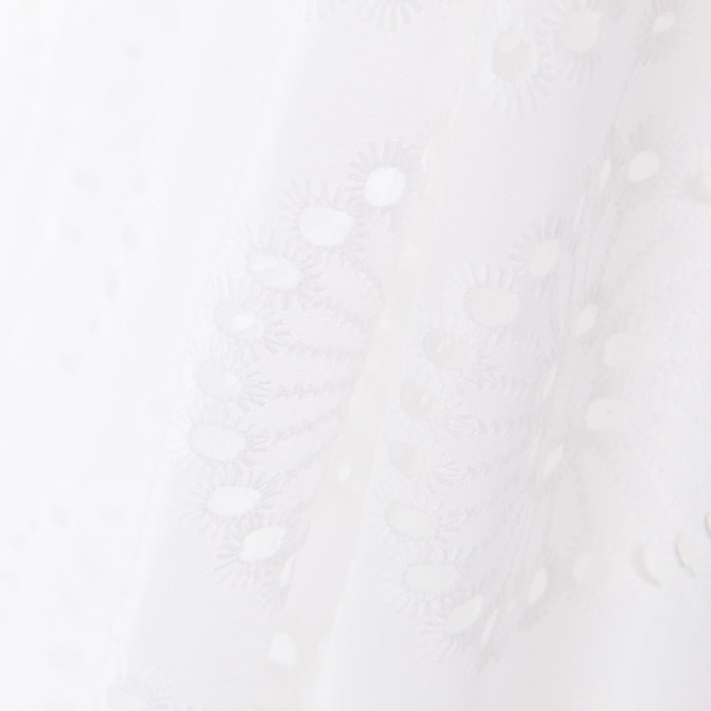 Tissu Broderie Suisse Maxi Fleurs Blanc - Ribes y Casals