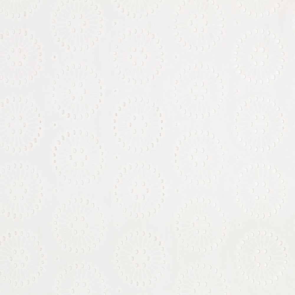 Tissu Broderie Suisse Maxi Fleurs Blanc - Ribes y Casals