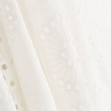 Tissu Broderie Suisse Maxi Fleurs Blanc - Ribes y Casals