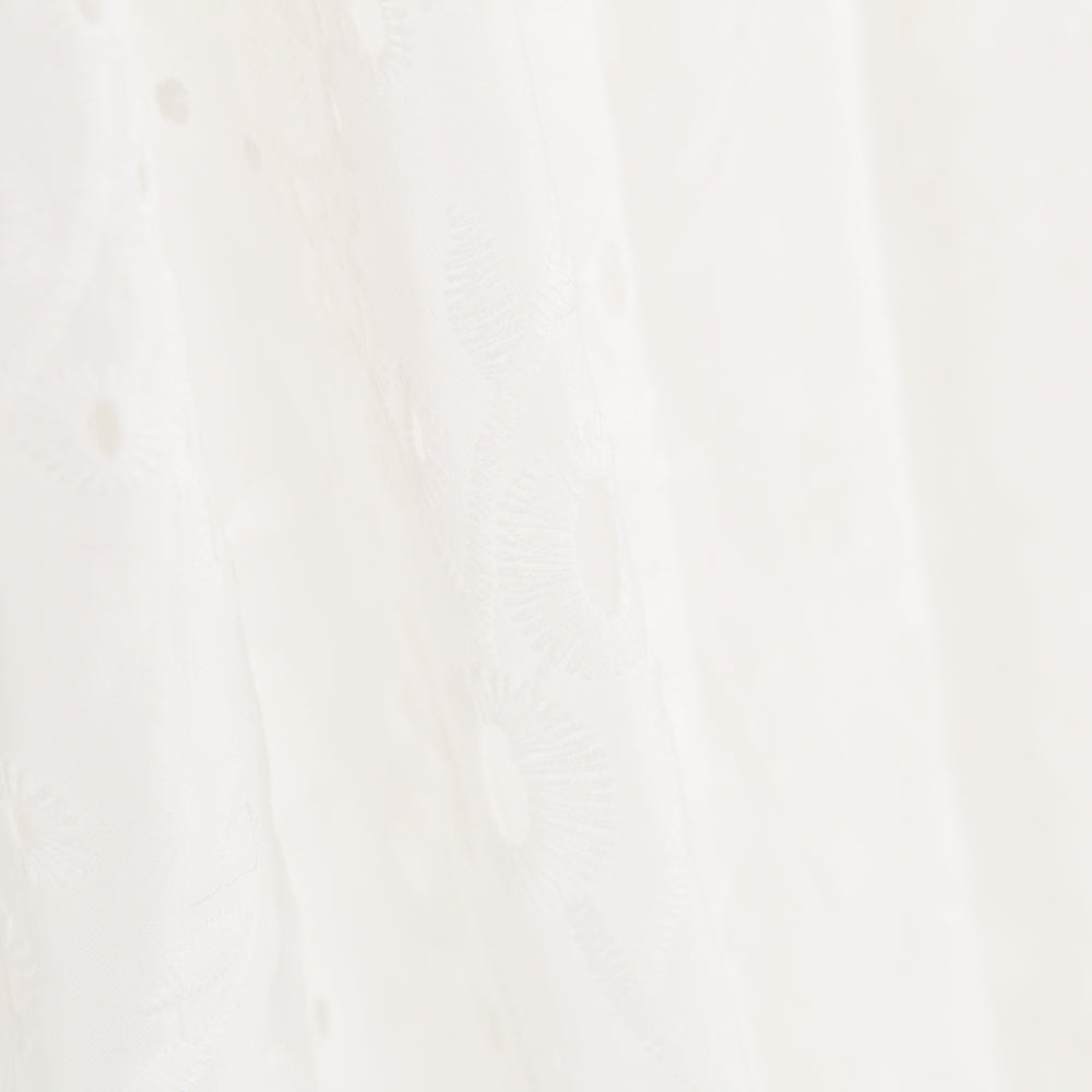 Tissu Broderie Suisse Branches Blanc - Ribes y Casals