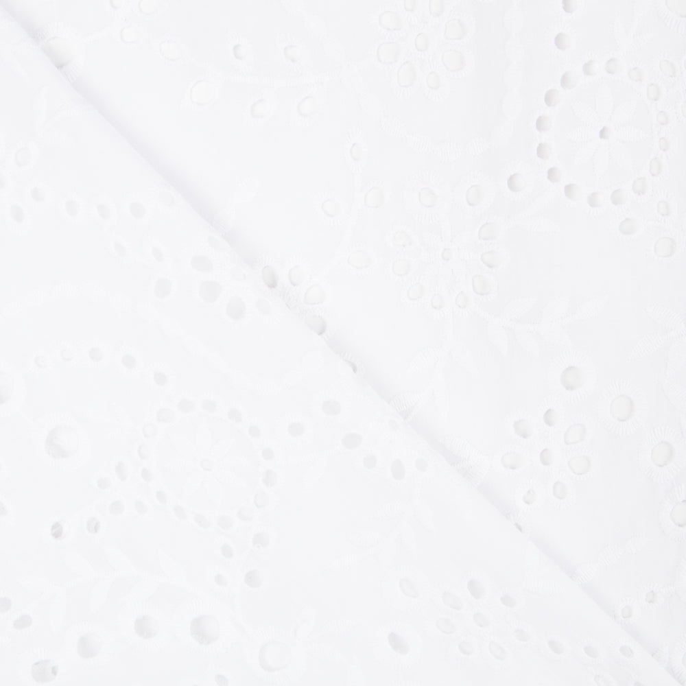 Tissu Broderie Suisse Branches Blanc Cassé - Ribes y Casals