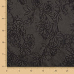 Tissu Brocart Fleur Noir - Ribes y Casals