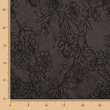 Tissu Brocart Fleur Noir - Ribes y Casals