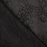 Tissu Brocart Fleur Noir - Ribes y Casals