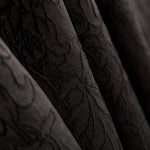 Tissu Brocart Fleur Noir - Ribes y Casals