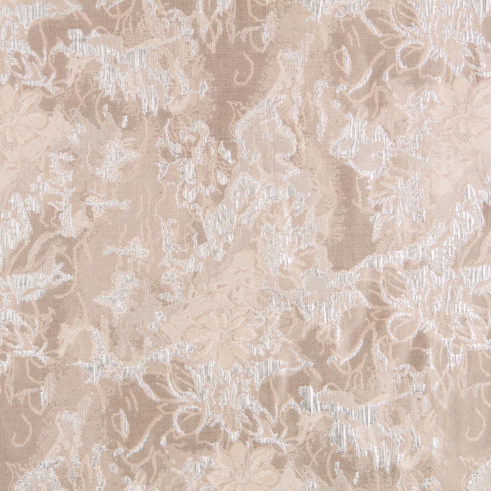 Tissu Brocart Fleur Argent - Ribes y Casals