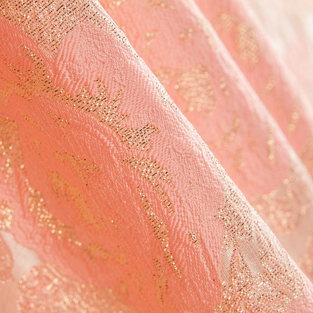 Tissu Brocart Maxi Fleur Doré - Ribes y Casals