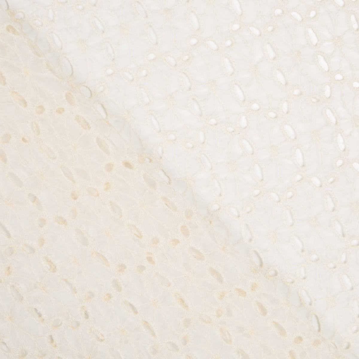 Gaze Polyester Broderie Maxi Fleur Ecru - Ribes y Casals