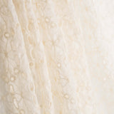 Gaze Polyester Broderie Maxi Fleur Ecru - Ribes y Casals