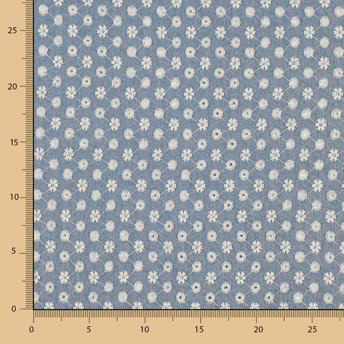 Broderie Coton Denim Sphères - Ribes y Casals