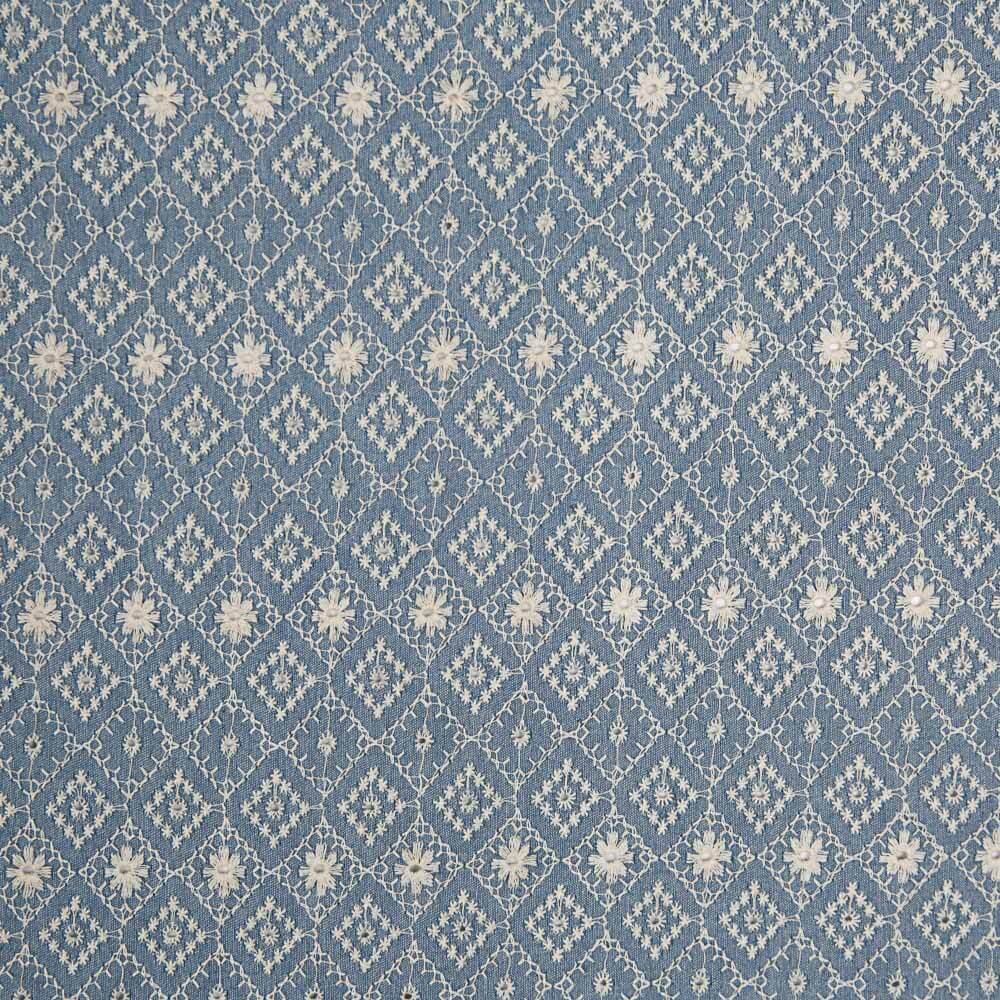Coton Denim Broderie Mosaïque - Ribes y Casals