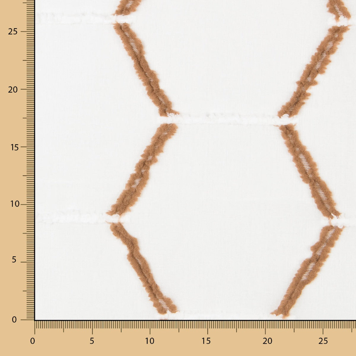 Rideau Fantaisie Géométrique Marron - Ribes y Casals