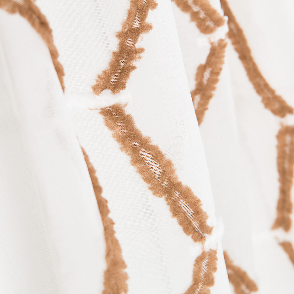 Rideau Fantaisie Géométrique Marron - Ribes y Casals