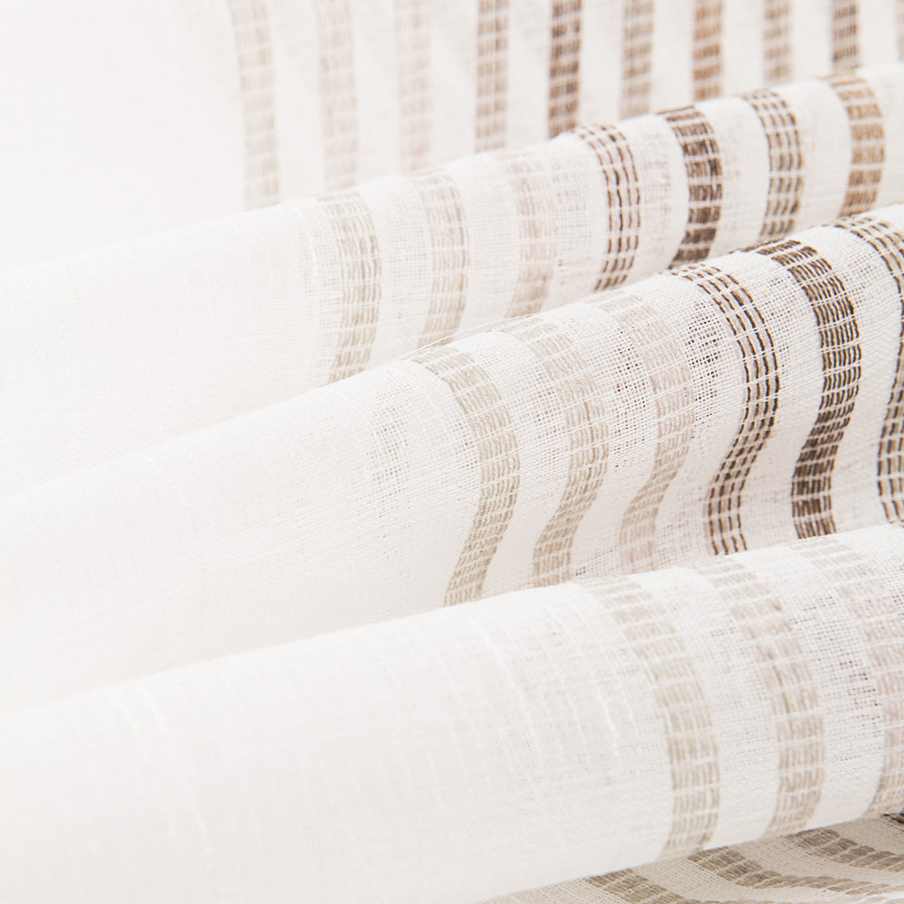 Tissu Rideaux Multi Rayure Beige - Ribes y Casals