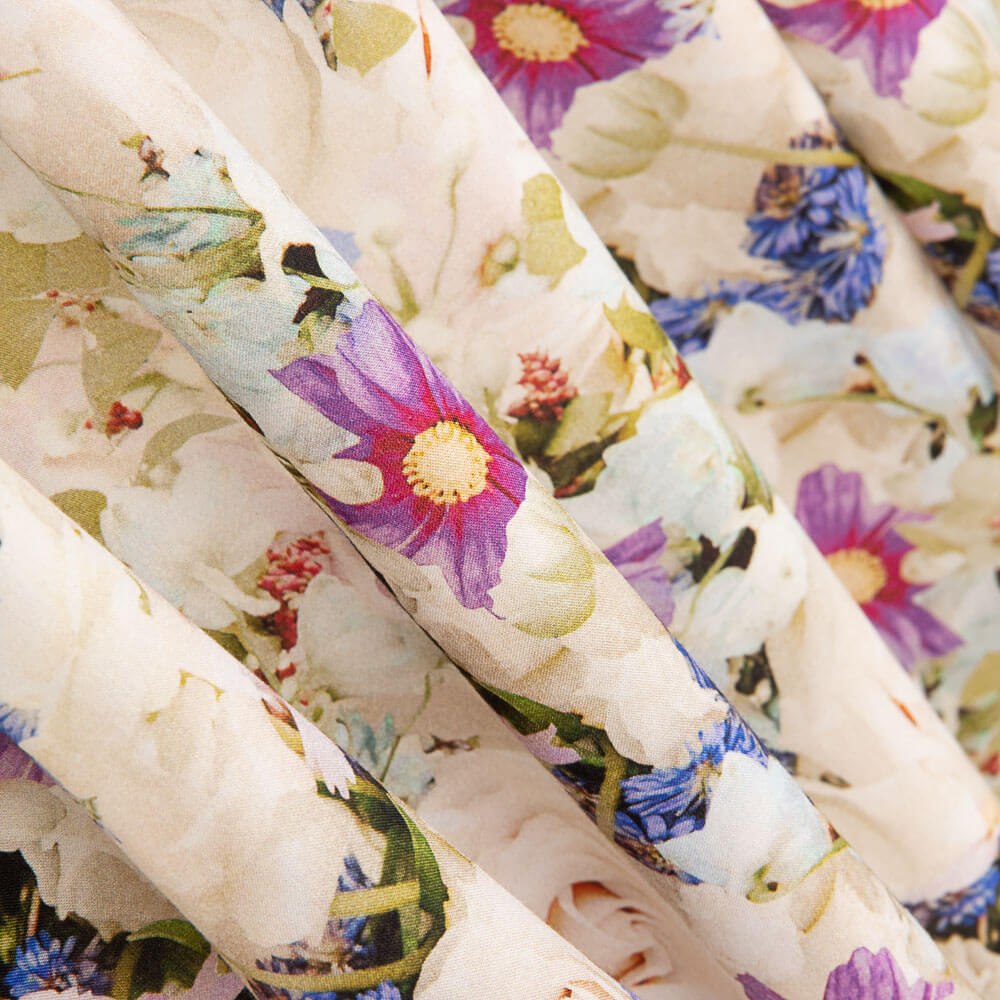 Viscose Fleurs Ecru - Ribes y Casals