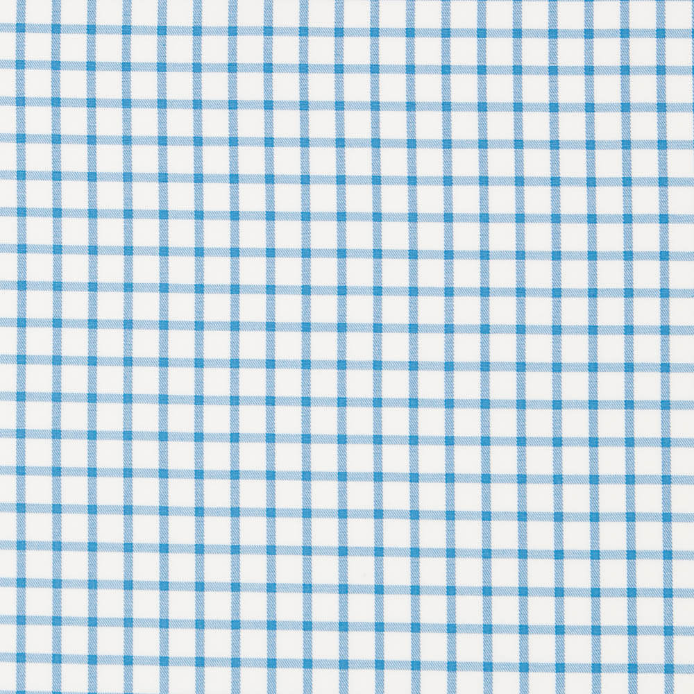 Sergé Carreaux Turquoise - Ribes y Casals