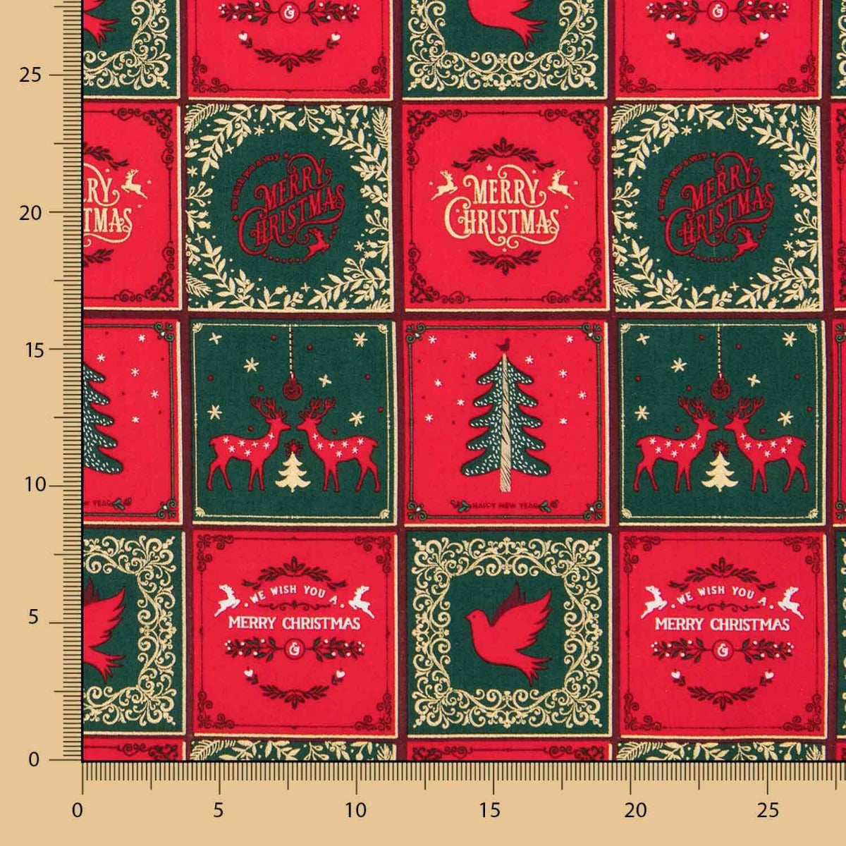 Coton Carreaux Joyeux Noël - Ribes y Casals