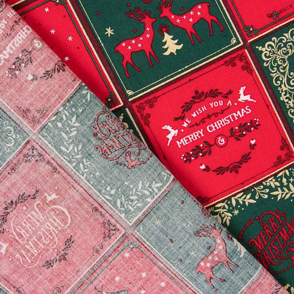 Coton Carreaux Joyeux Noël - Ribes y Casals