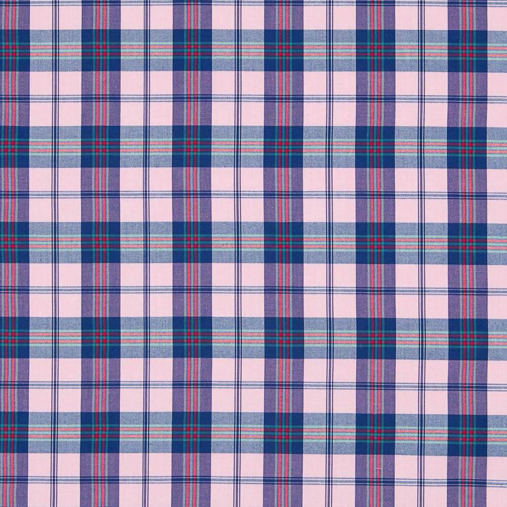 Sergé Carreaux Bleu Rose - Ribes y Casals