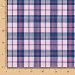 Sergé Carreaux Bleu Rose - Ribes y Casals