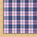 Sergé Carreaux Bleu Rose - Ribes y Casals