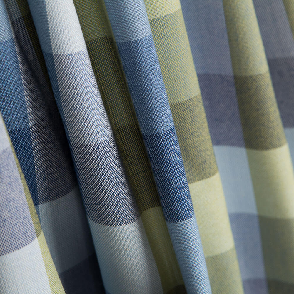 Sergé Carreaux Bleu Vert - Ribes y Casals