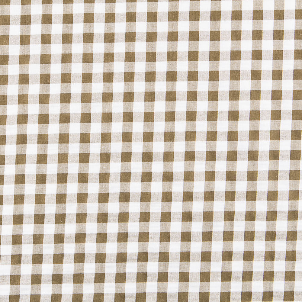 Seersucker Carreaux Maxi Kaki - Ribes y Casals