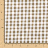 Seersucker Carreaux Maxi Kaki - Ribes y Casals