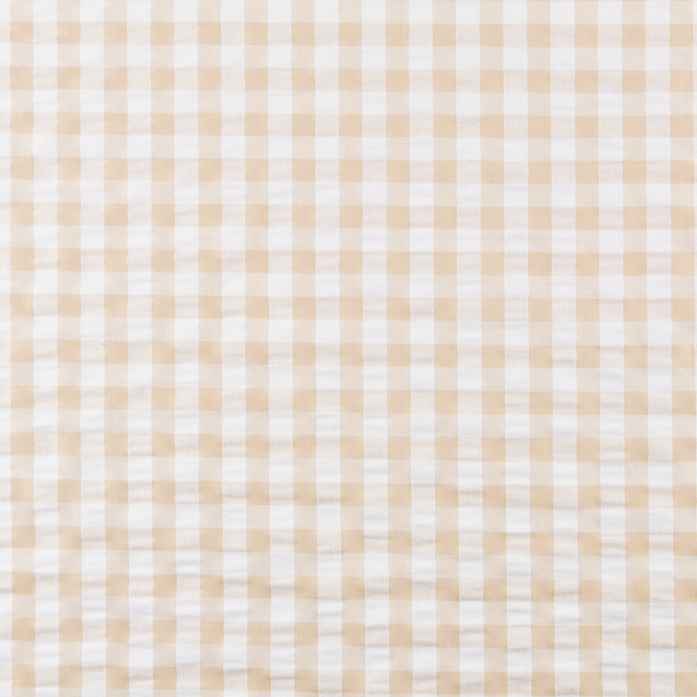 Seersucker Carreaux Maxi Camel - Ribes y Casals