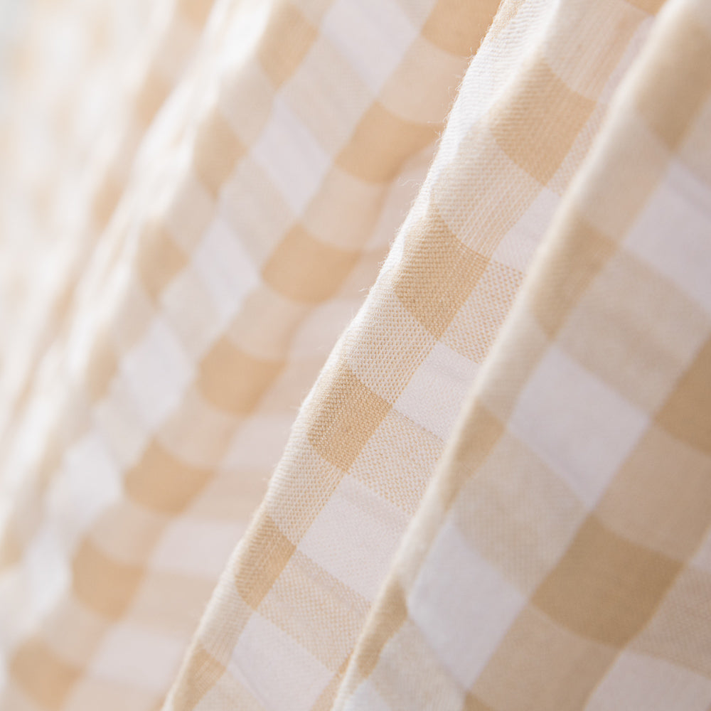 Seersucker Carreaux Maxi Camel - Ribes y Casals