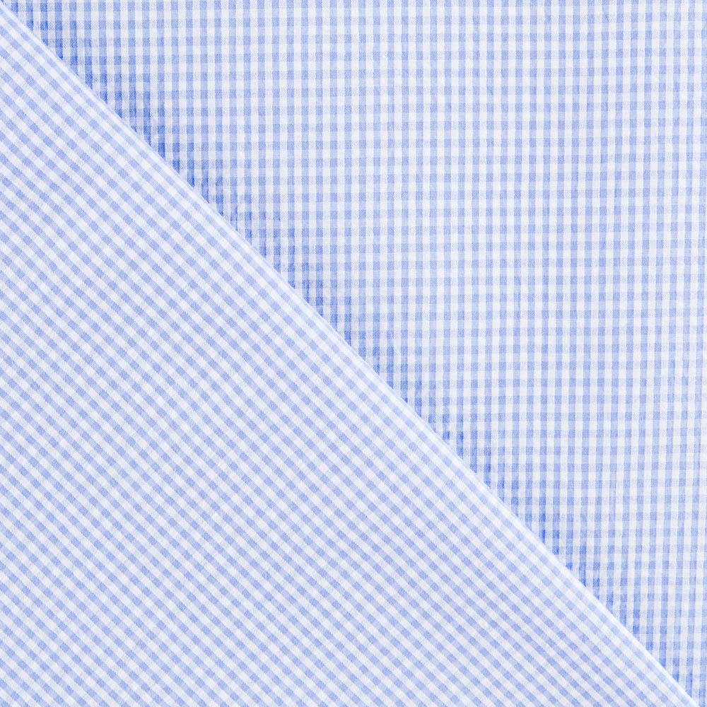 Seersucker Carreaux Mini Bleu - Ribes y Casals