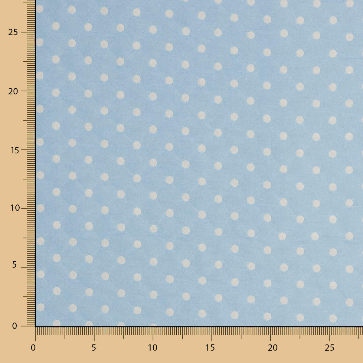 Jacquard Bleu Réversible À Pois - Ribes y Casals