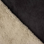 Tissu Suède-Sherpa Noir Double Face - Ribes y Casals