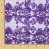 Dentelle Feuille Rebrodée Lila - Ribes y Casals