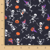 Popeline Coton Squelettes Halloween - Ribes y Casals