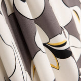 Crêpe Stretch Floral Gris - Ribes y Casals