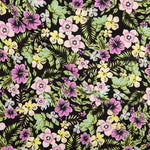 Crêpe Polyester Fleuri Rose - Ribes y Casals