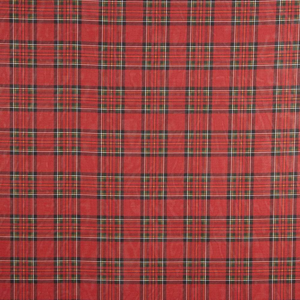 Mousseline polyester tartan rouge - Ribes y Casals