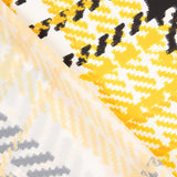Satin imprimé pied-de-poule jaune - Ribes y Casals