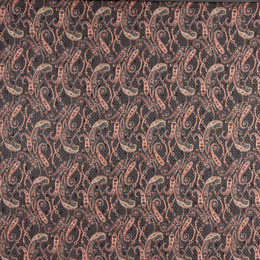 Mousseline Pasiley noire à pois - Ribes y Casals