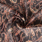 Mousseline Pasiley noire à pois - Ribes y Casals