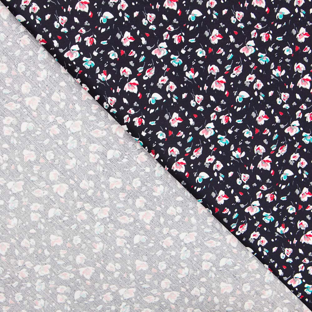 Popeline Viscose Greta Noir - Ribes y Casals