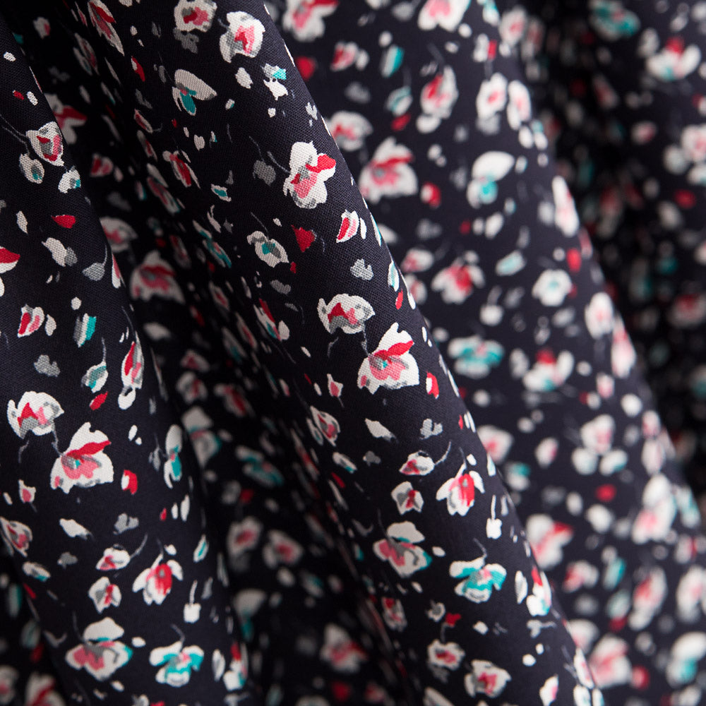 Popeline Viscose Greta Noir - Ribes y Casals